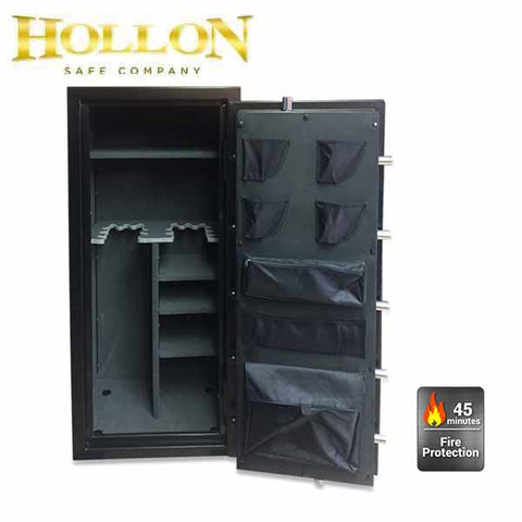 Hollon - Hunter Series Gun Safe - HGS-16E w/ S&G 1004 Electronic Lock - Chrome - UHS Hardware