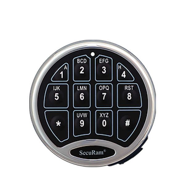SECURAM - ProLogic Kit - ProLogic L02 Electronic Safe Keypad Lock & SwingBolt Lock Body - Digital Mode - UL Listed - Chrome - UHS Hardware