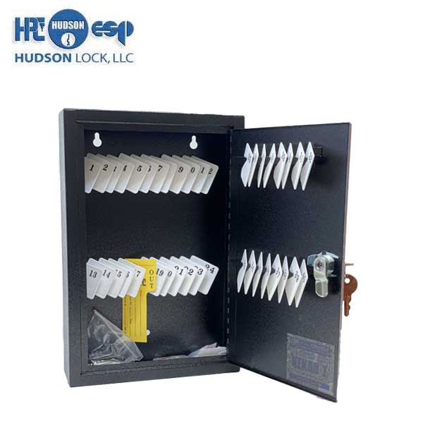 HPC - Single-Tag Kekab - 40 Key Capacity - Black with Red Wood Finish - UHS Hardware