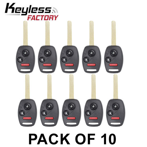 10 x 2005-2014 Honda / 3-Button Remote Head Key / OUCG8D-380H-A / Chip 46 (AFTERMARKET) (Pack of 10) - UHS Hardware