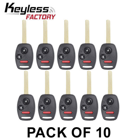 10 x 2005-2014 Honda / 3-Button Remote Head Key / OUCG8D-380H-A / Chip 46 (AFTERMARKET) (Pack of 10) - UHS Hardware