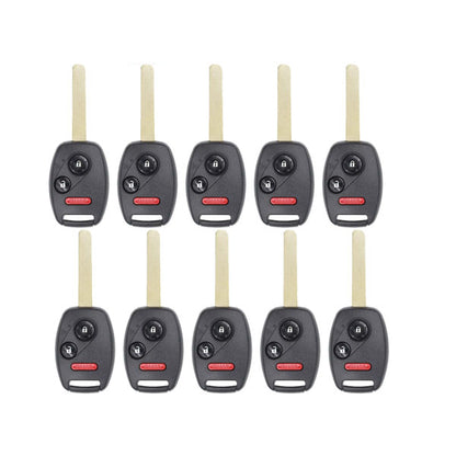 10 x 2005-2014 Honda / 3-Button Remote Head Key / OUCG8D-380H-A / Chip 46 (AFTERMARKET) (Pack of 10) - UHS Hardware