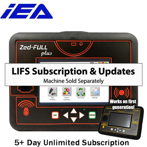 5+ Day Unlimited LIFS Subscription for IEA Zed Full - ( machine sold separately ) - UHS Hardware