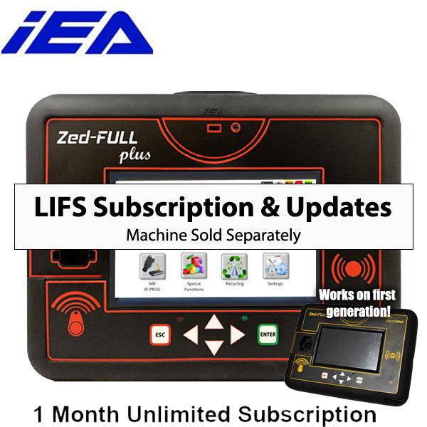 Unlimited LIFS Subscription 1 Month - 24 Months for IEA Zed Full - VAG CANBUS / VAG K-LINE / VAG UDS OBD - ( Machine Sold Separately )