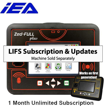 Unlimited LIFS Subscription 1 Month - 24 Months for IEA Zed Full - VAG CANBUS / VAG K-LINE / VAG UDS OBD - ( Machine Sold Separately )