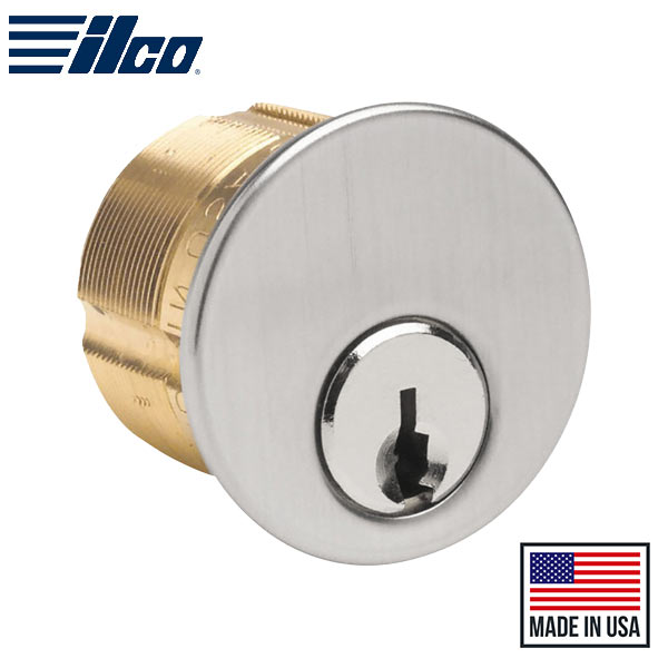ILCO - 7205 - Mortise Cylinder - 5 Pin - 1 1/4" - Schlage C & E - Standard Cam - KA2 - 26D - Satin Chrome - Grade 1 - UHS Hardware