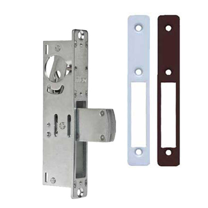 Ilco - 185 Deadbolt Mortise Lock Body - 1 1/8" Backset - No Handing - Flat Faceplate - Clear/Dark Bronze