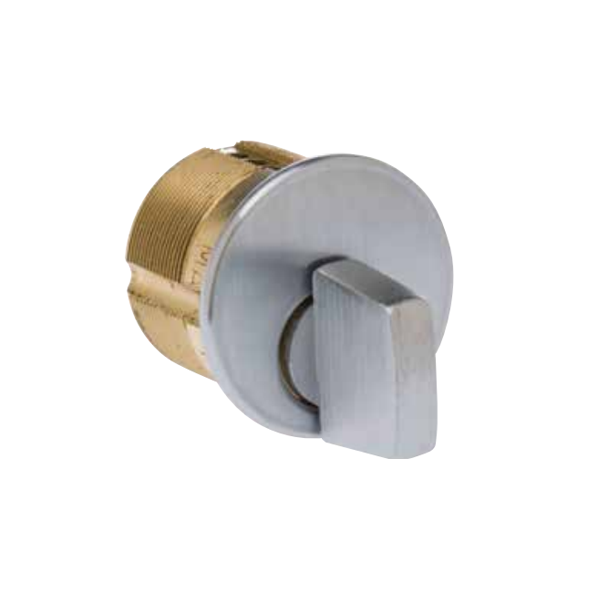 ILCO - 7181 - Turnknob Mortise Cylinder - 1 1/8" - Standard Cam - 26D - Satin Chrome - Grade 1 - UHS Hardware