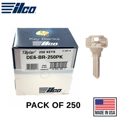 DE6-BR DEXTER Key Blank 250 Pack -  ILCO - UHS Hardware