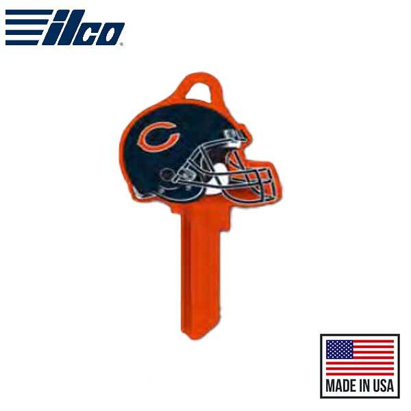 ILCO - NFL TeamKeys - Helmet Edition - Key Blank - Chicago Bears - KW1 (5 Pack) - UHS Hardware