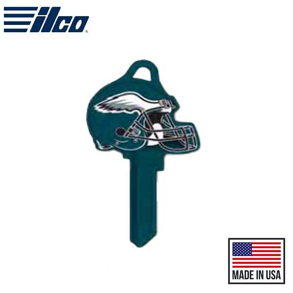 ILCO - NFL TeamKeys - Helmet Edition - Key Blank - Philadelphia Eagles - KW1 (5 Pack) - UHS Hardware