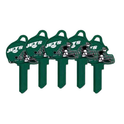 ILCO - NFL TeamKeys - Helmet Edition - Key Blank - New York Jets - KW1 (5 Pack) - UHS Hardware