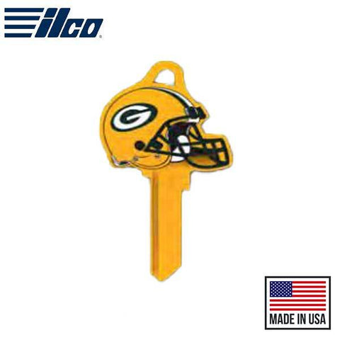 ILCO - NFL TeamKeys - Helmet Edition - Key Blank - Green Bay Packers - KW1 (5 Pack) - UHS Hardware
