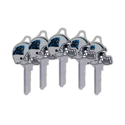 ILCO - NFL TeamKeys - Helmet Edition - Key Blank - Carolina Panthers - KW1 (5 Pack) - UHS Hardware