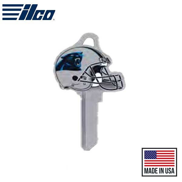 ILCO - NFL TeamKeys - Helmet Edition - Key Blank - Carolina Panthers - KW1 (5 Pack) - UHS Hardware