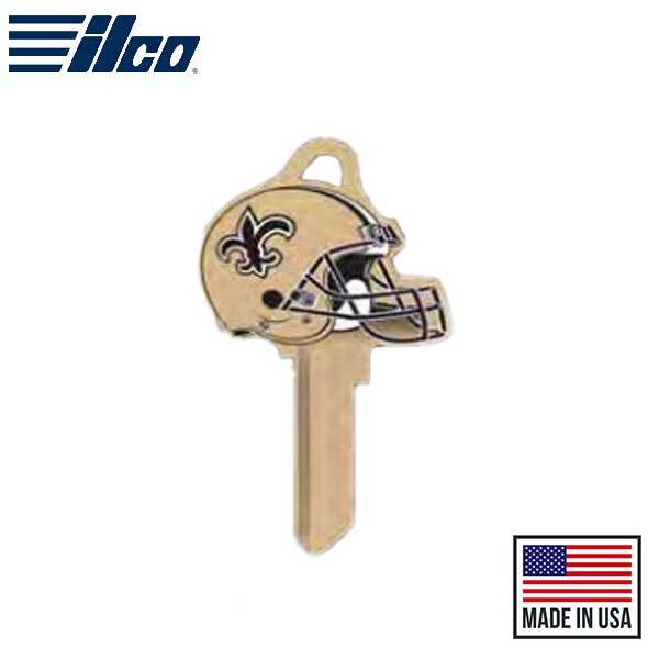 ILCO - NFL TeamKeys - Helmet Edition - Key Blank - New Orleans Saints - KW1 (5 Pack) - UHS Hardware