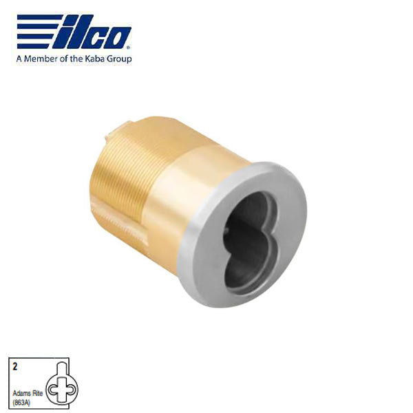 Ilco - R28106 - 1 1/4" - SFIC Small Format IC Core - Thin Head Mortise Cylinder - Adams Rite Cam  - Satin Chrome - 6-Pin - UHS Hardware