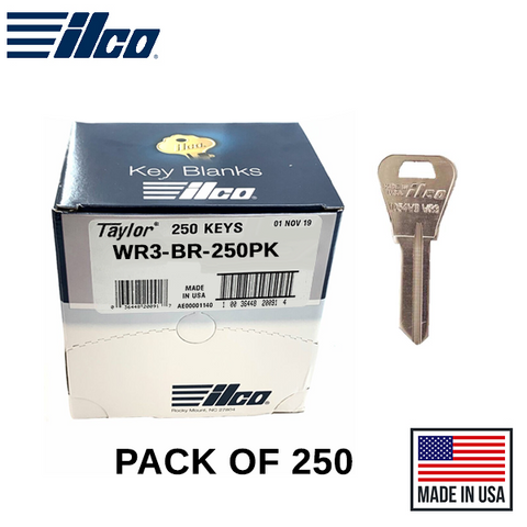 WR3-BR WEISER Key Blank 250 Pack -  ILCO - UHS Hardware