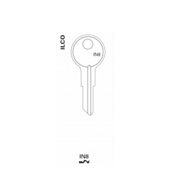 JET - IN8 - ILCO - 5-Pin Cabinet Key - UHS Hardware