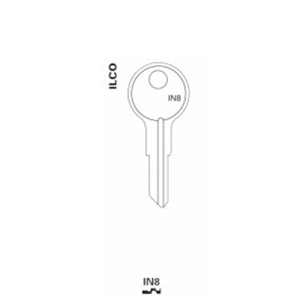 JET - IN8 - ILCO - 5-Pin Cabinet Key for Sale | UHS Hardware