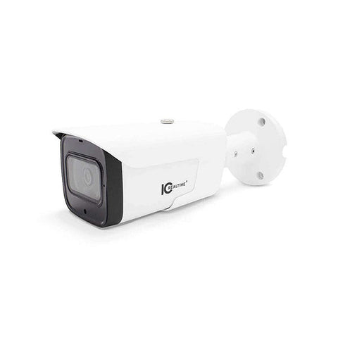 IC Realtime - IPEG-B40V-IRW2 / 4MP IP Indoor/Outdoor Mid Size Bullet Camera / Varifocal 2.8-12mm Motorized Lens (98° - 31°) / 164 FT Smart IR / POE Capable