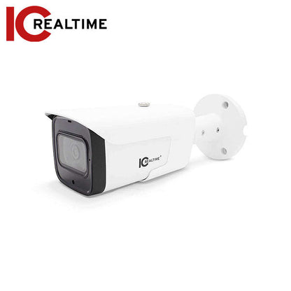 IC Realtime - IPEG-B40V-IRW2 / 4MP IP Indoor/Outdoor Mid Size Bullet Camera / Varifocal 2.8-12mm Motorized Lens (98° - 31°) / 164 FT Smart IR / POE Capable