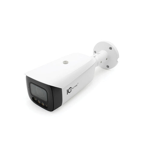 IC Realtime - IPEL-B40V-W1-LED / 4MP IP Indoor/Outdoor Bullet Camera / Motorized Varifocal 2.7-12mm Lens (115°–48°) / 131 Feet LED / POE Capable / IVS+IMD / Face Recognition