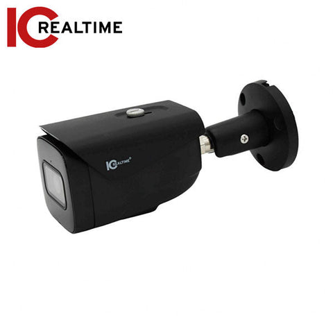 IC Realtime - IPEL-B80F-IRB2 / 8MP IP Indoor/Outdoor Small Size Bullet Camera / Fixed 2.8mm Lens (108°) / 98 Feet Smart IR / PoE Capable / Ai