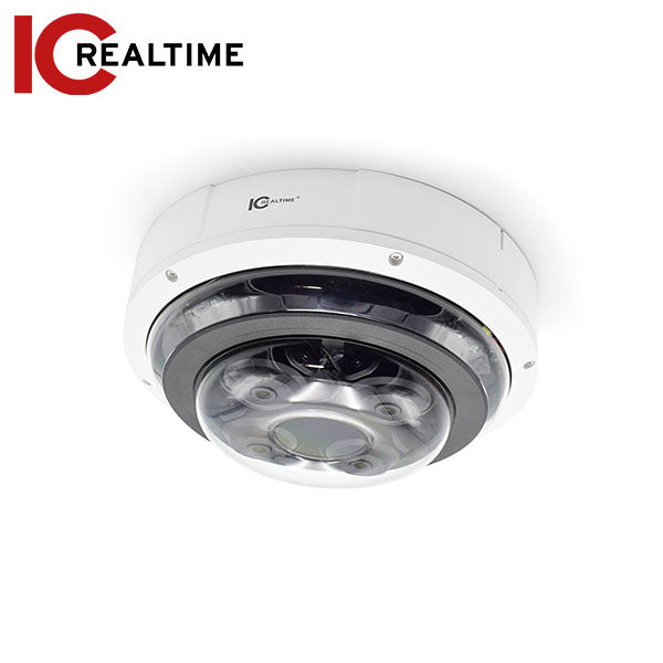 IC Realtime - IPEL-M80V-IRW1 / 2MP Multi Lens IP Dome / I-Sniper 4 X 2.7 - 12mm Motorized Lens (105°) / 98 Feet IR / PoE+ Capable