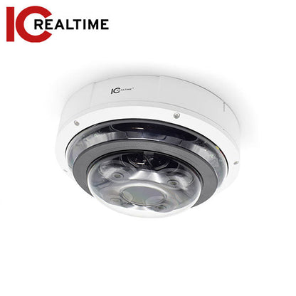 IC Realtime - IPEL-M80V-IRW1 / 2MP Multi Lens IP Dome / I-Sniper 4 X 2.7 - 12mm Motorized Lens (105°) / 98 Feet IR / PoE+ Capable