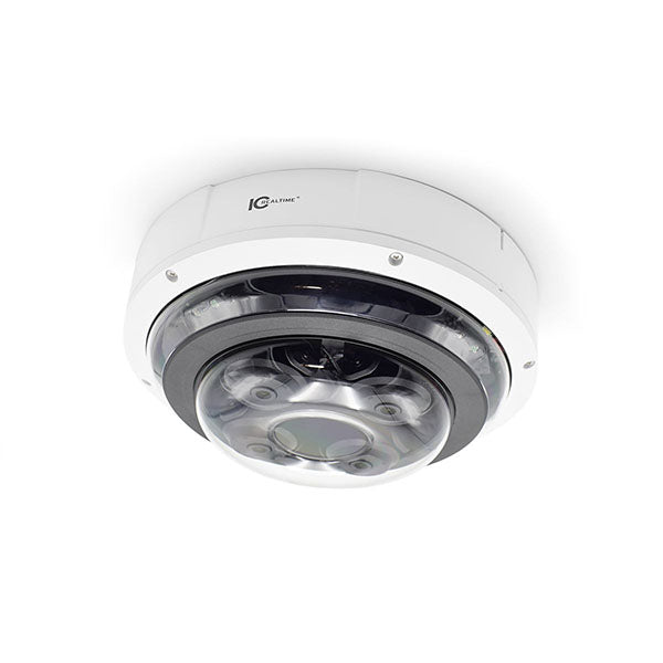 IC Realtime - IPEL-M80V-IRW1 / 2MP Multi Lens IP Dome / I-Sniper 4 X 2.7 - 12mm Motorized Lens (105°) / 98 Feet IR / PoE+ Capable