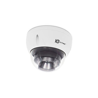 IC Realtime - IPFX-D40V-IRW2 / 4MP IP Indoor/Outdoor Mid Size Vandal Dome Camera / Varifocal 2.7-13.5mm Motorized Lens (104 - 27 AOV) / 131 Ft Smart IR / POE