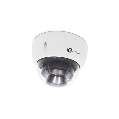 IC Realtime - IPFX-D80V-IRW2 / 8MP IP Indoor/Outdoor Full Size Vandal Dome Camera / Varifocal 2.7-12mm Motorized Lens (110° - 45°) / 131 Ft Smart IR / POE-EPOE