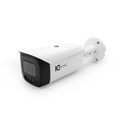 IC Realtime - IPMX-B40F-ADW1 / 4MP IP Indoor/Outdoor Eyeball Bullet Camera / Fixed 2.8mm Lens (H:103°, V:53°) / 131 Ft LED / POE Capable / Active Deterrent
