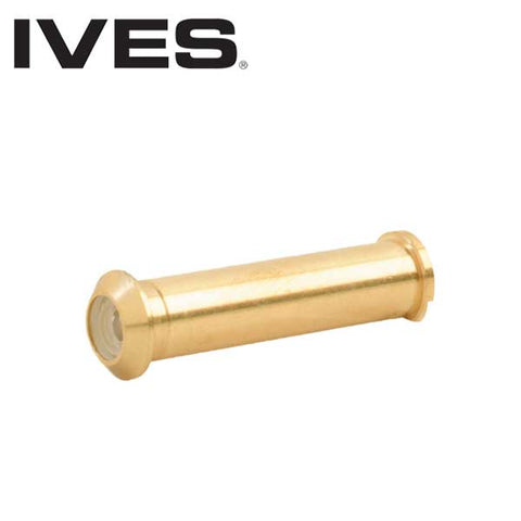 IVES - 701 - One-Way Narrow Door Viewer - 120° Angle - For Doors 2-1/8" to 2-5/8" Thick - Satin Brass - UHS Hardware