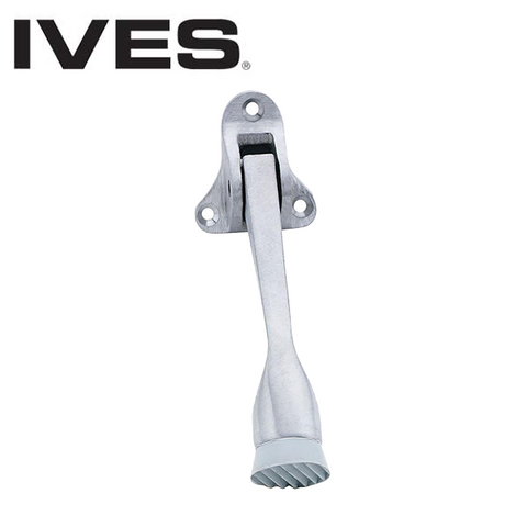 IVES - FS455 - Kick Down Door Holder - 4" - Satin Chrome - UHS Hardware