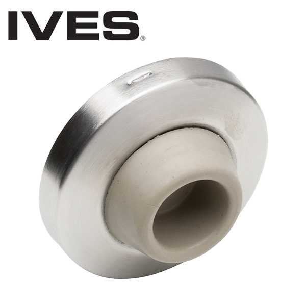 IVES - WS401-402CCV - Concave Door Stop - Wall Bumper - Satin Chrome - UHS Hardware