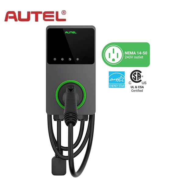 Autel - MaxiCharger AC Home 40A - NEMA 14-50 - EV Charger With In-Body Holster - UHS Hardware