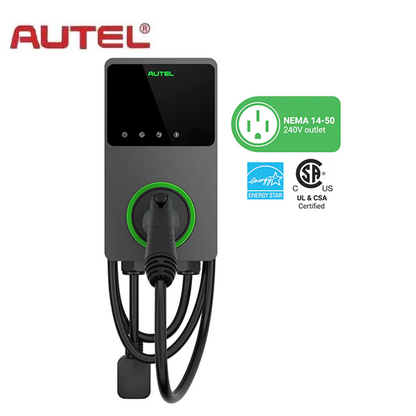 Autel - MaxiCharger AC Home 40A - NEMA 14-50 - EV Charger With In-Body Holster - UHS Hardware