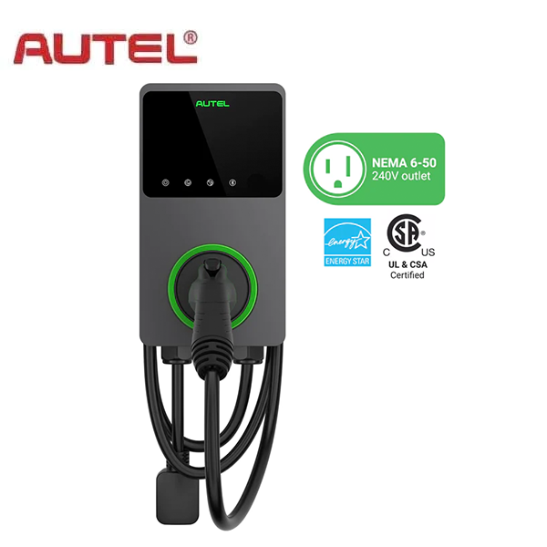 Autel - MaxiCharger AC Home 40A - NEMA 14-50 - EV Charger With In-Body Holster - UHS Hardware