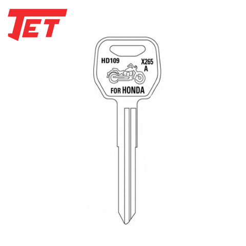 JET - Honda HD109A (CBR954RR / CBR1000RR) Motorcycle Key Blanks - UHS Hardware
