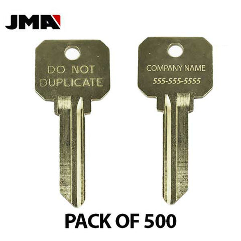 JMA - Custom Personalized Engraved - SC4 (Do Not Duplicate) Key Blanks ( PACK OF 500 ) - UHS Hardware