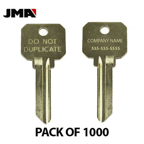 JMA - Custom Personalized Engraved - SC4 (Do Not Duplicate) Key Blanks ( PACK OF 1000 ) - UHS Hardware