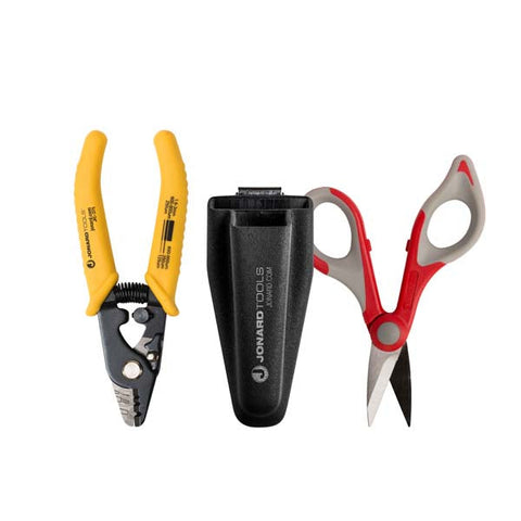 Jonard Tools - Fiber Stripper & Kevlar Shears Kit - Molded Pouch - UHS Hardware