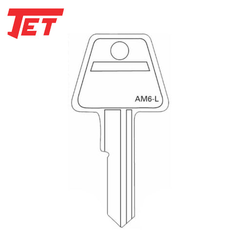 JET - American Padlock Key Blank - 5 pin with Long Shoulder - UHS Hardware