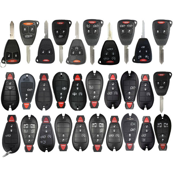 Remote Keys STARTER Pack / Chrysler - Dodge - Jeep / Flip Keys, Remote Head Keys - 30 Pieces (AFTERMARKET) - UHS Hardware