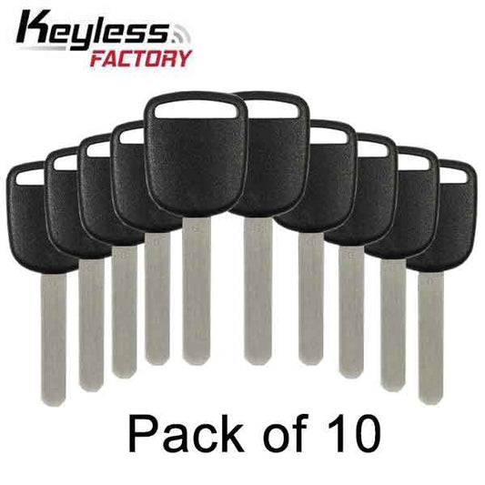 10 X 2013 - 2020 Honda / HO05 Transponder Key (G Chip) (BUNDLE OF 10) - UHS Hardware