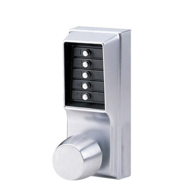 Simplex - 1011 - Pushbutton Cylindrical Combination Lever Lock - 2¾" Backset - Satin Chrome - UHS Hardware