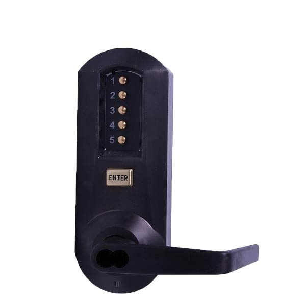 Simplex - 5041S - Mechanical Pushbutton Cylindrical Lever Set - FSIC - Winston Lever Set - 2¾" Backset - Dark Bronze - Grade 1