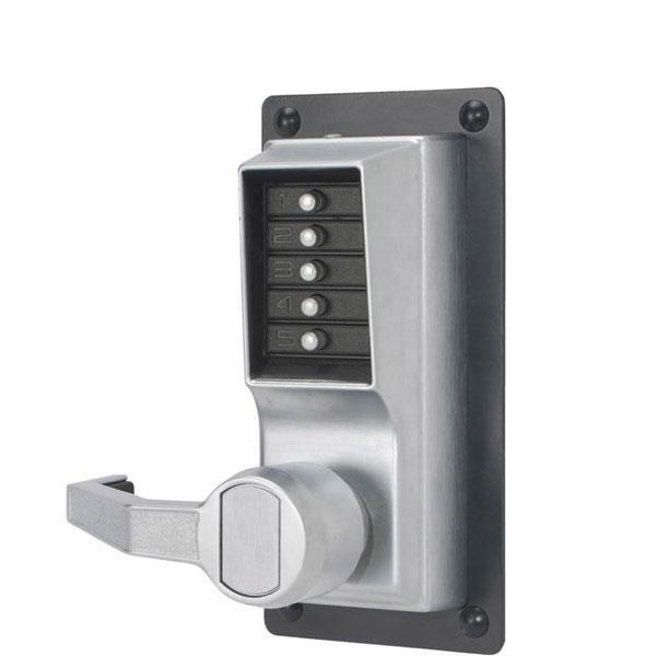 Simplex LLP1010 Mechanical Pushbutton Exit Trim Lever Lock w/ Combination Entry Only - 26D - Satin Chrome - LH - UHS Hardware